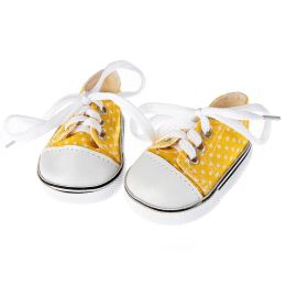 7 cm płócienne trampki dżinsowe nowocienne buty dziecięce ręcznie robione koronkowe buty butów na 18 cali amerykański 43 cm lalki dla lalek dziecięcych
