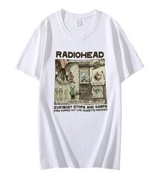 Radiohead Vintage 2000 T Shirt Hip Hop Rock Band Unisex Music Album Print Tshirts Mens Short Sleeve ONeck Cotton Tee Shirt 2206102968244