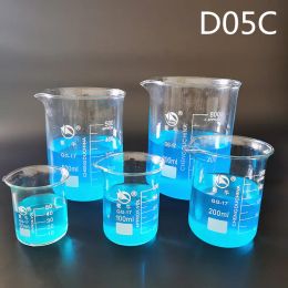 25ml-800ml 1Set Lab Borosilicate Glass Beaker All Sizes Chemical Experiment Laboratory Equipment Measuring Cup