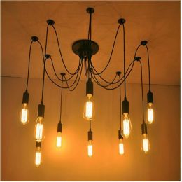 DIY Spider Chandelier Industrial Pendant Lights E27 Modern Ceiling Hanging Lamp Dinning Living Room Courtyard Lighting Fixture
