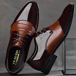 Dress Shoes Retro Classic For Black PU Leather Oxfords Casual Business Male Wedding Party Office Formal Work