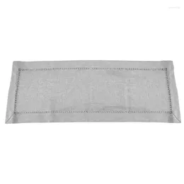 Table Cloth Promotion! Hand Hemstitched Dining Runner Dresser Scarves Silver Thread Interweaving (12 X 72 Runners)
