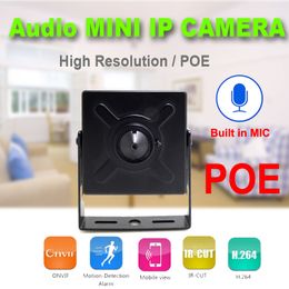 POE 48V 4MP 5MP HD Audio Mini Ip Camera Cctv Security Video Surveillance Indoor Home Small Camcorder Ipacam Icsee JIENUO