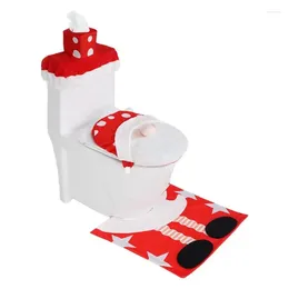 Toilet Seat Covers Cover And Rug Set Christmas Decorative Tank Seasonal Decors For Entertainment Centre El Restaurant