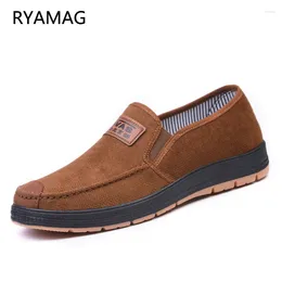 Casual Shoes RYAMAG Loafers Spring 2024 Soft Bottom Men's Breathable Middle-aged And Elderly Dad Cloth Men