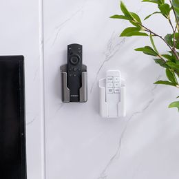 Remote Holder Universal White Wall Mounted Box Storage Remote Controller Holder Phone Charging Bracket Holder