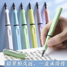 Pencils 5+5Pcs New Technology Infinity Writing Eternal Pencil Magic Novelty School Student Set Writing Sketch Office Tools Ink Free Pen