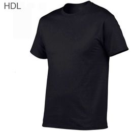 Summer Casual Mens Round Neck Short Sleeve T-shirt Fashion Loose Cotton Solid Color Sports Shirt