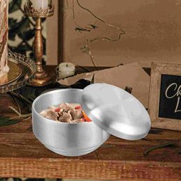 Bowls Soup Bowl Lid Compact Steam Stainless Steel Home Metal Rice Serving Kitchen Supplies Child