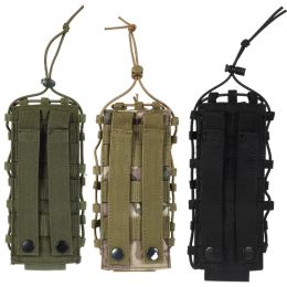 New Molle Bag Tactical Water Bottle Pouch Bag Military Outdoor Hiking Cycling Drawstring Water Bottle Holder Kettle Carrier Bag