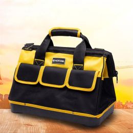 Waterproof Wear-Resistant Tool Bag Yellow 14/16/18/20in Tool Bag Electrician Bag 1680D Oxford Heavy Duty Tool Storage Tool Box