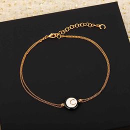 Luxury quality choker chain pendant necklace with round in white and black Colour desinger have stmap box PS3387B