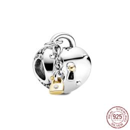 925 Sterling Silver Beads Angel Wings Swan of Love Heart Charms Fit Original Pandora Bracelets Women DIY Jewelry Gift Bracelet