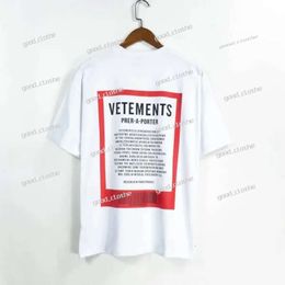 Vetements Mens Tshirt Cotton ESS T Shirt with Postage Patch Brand Designer Shirts Oversize Tee Men Women Streetwear Essentialsweatshirts 547