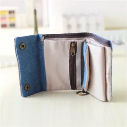 Wallets 2024 Women Cotton Fabric Short Wallet For Female Large Capacity Coin Purse Card Holder Ladies Multifunction Men Carteira