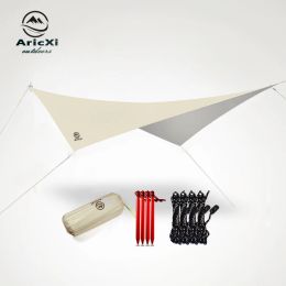 Shelters Aricxi 210t Plaid Beach Sun Shelter Tarp Tent Shade Ultralight UV Garden Awning Canopy Sunshade Outdoor Camping Hammock Rain Fly