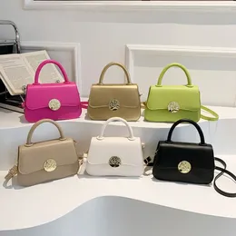 Drawstring Trendy Small Square Shoulder Bag Women PU Leather Crossbody Simple Solid Colour Flap Messenger Designer Handbags Pouch