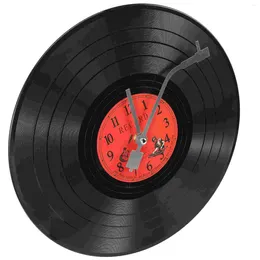 Wall Clocks Record Clock Office Bedroom Decor Delicate Exquisite Music Creative Plastic Decoration Round Shape Records