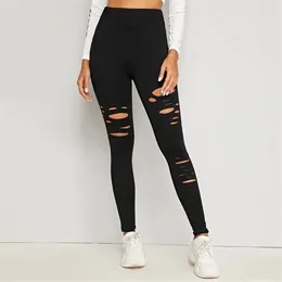 Women's Pants 2024 Hollow High Waist Women Fashion Outdoor Wearing Sexy Trousers Fitness Tight Elastic Casual Workout Panties