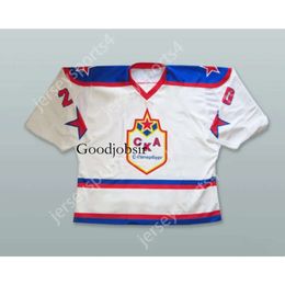 Gdsir Custom RUSSIA SKA ST. PETERSBURG KHL WHITE HOCKEY JERSEY 1 NEW Top Ed S-M-L-XL-XXL-3XL-4XL-5XL-6XL