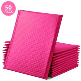 Mailers 50pcs Pink Foam Envelope Bags Self Seal Mailers Padded Shipping Envelopes With Bubble Mailing Bag Shipping Gift Packages Bag