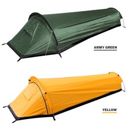 Shelters New Ultralight Tent Backpacking Camping Tent Single Person Outdoor Tent Sleeping Bag Larger Space Waterproof Sleeping Bag Cover