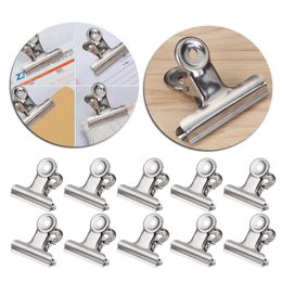 10pcs 31mm Metal Bulldog Grip Clips Food Bag Sealing Clamp File Ticket Binder Photo Money Organizer Kitchen Office School Supply