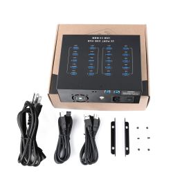 Sipolar A213P Industrial Super Speed 5Gbps 20 Ports USB Charger Hub 3.0 Built in 110W Powered Adapter for Miners 3G 4G Modem