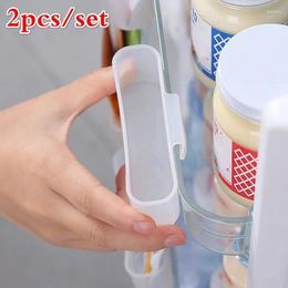 Storage Bottles 2pcs/set Refrigerator Box Hidden Holder Shelf Kitchen Accessories