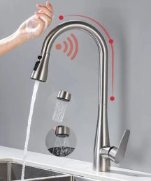 Smart Touch Kitchen Faucets Crane for Sensor Kitchen Water Tap Sink Mixer Rotate Touch Faucet Sensor Water Mixer