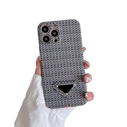 Notorious Metal Label Phone Case Woven Straw Mat Texture For Iphone 15 14 11 Pro Max 13 12 Mini Xs 7 8 Plus Lens Full Wrap Cover