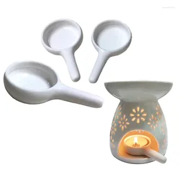 Candle Holders 1PC Ceramic Holder Wax Melt Oil Burner Diffuser Fragrance Tray Furnace Candlestick Home Decoration