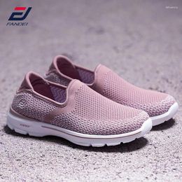 Walking Shoes FANDEI Women 2024 Design Sport Breathable Mesh Sneakers Slip On Sapatilhas Mulher