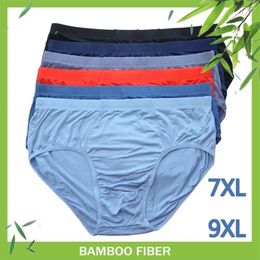 Underpants 7XL 9XL U Pouch Soft Sexy Briefs For Men Mens Underwear Large Sizes Comfortable Bamboo Fibre Ropa Interior Hombre
