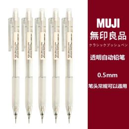 Pencils Japanese Pencils Muji Stationery 0.5 Pencil Lead 2B/Hb AntiFatigue Students Press Transparent Mechanical Pencil School Supplies