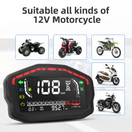 Universal LCD Speedometer Odometer LCD Speedometer Motorcycle Digital Dash Panel for Honda for Kawasaki for Suzuki 2/4 Cylinder