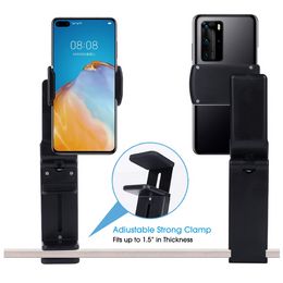 Universal Airplane Phone Holder 360° Rotating Folding Travel Phone Holder for In-flight Flexible Phone Clip for IPhone Samsung