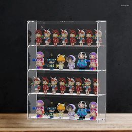 Decorative Plates Transparent Acrylic Display Boxes Toy Model Storage Standing Dustproof Wall Mountable