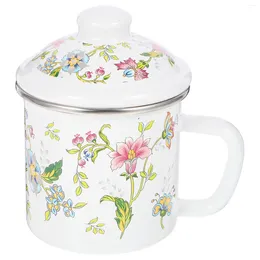 Mugs Enamel Water Tea Mug Reusable Beverage Party With Handle