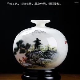 Vases Hand-Painted High-End Ceramic Vase Living Room Study Club El Decoration Ornaments