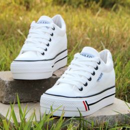 Slippers 2023 Autumn New Women Spring Platform Wedge Canvas Fashion Trainers Female Sneakers Casual Ladies Sports Shoes Heel Thick Bottom