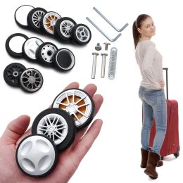 2Pcs Replace Wheels With Screw For Travel Luggage Suitcase Wheels Axles Repair Kit Silent Caster Wheel DIY Repair