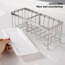 Kitchen Storage 1 Set Dish Rag Holder Practical Sink Countertop Sponge Drainer Basket Corrosion-resistant