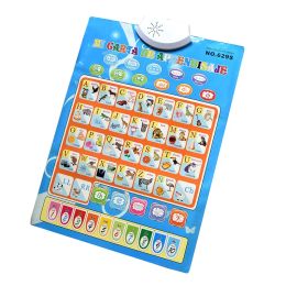 Spanish English Language Phonic Chart Children's Educational Computer Toy for Kids Learning Machine Poster Toys Gift with Music