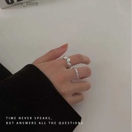 Cluster Rings Ins Korean Olive Open Womens Simple Personalised Cold Style Retro Temperament Wild Fashion Love Ring L240402