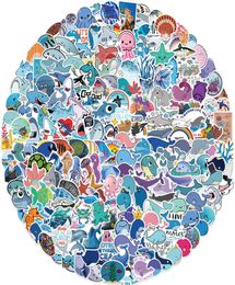 200pcsLot Whole Cartoon Cute Marine Animals Sticker Pack Bulk Sticker Kids Toys Helmet Skateboard Luggage Car Decals2717382