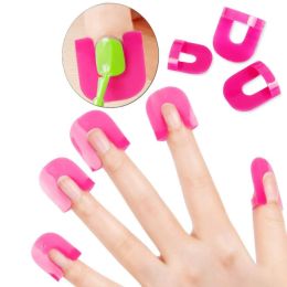 26pcs/set a 10 dimensioni G Curva a forma di curva protezione per unghie scudo coperchio di dito rivestimenti francesi a prova di versamento clip per unghie manicure