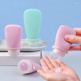 Storage Bottles 30& 60& 90ml Silicone Liquid Bottle Shampoo Sunscreen Refillable Dispense Travel Essentials Skincare Accessories