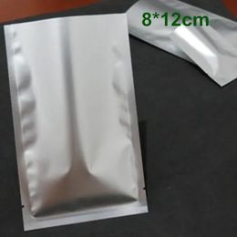 1200Pcs/Lot 8x12cm Open Top Mylar Packing Bag Retail Package Matte Aluminium Foil Packaging Heat Seal Vacuum Food Storage Bag For Snacks LL