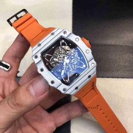 Watch Men's Luxury Designer Watch Wine Barrel Rubber Strap Stainless Steel Automatic Mechanical Watch 2024 Hot Sale Afbj